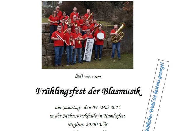 Plakat Frühlingsfest der Blasmusik 2015