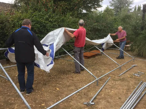 Wildsaugrillen 2018 – Aufbau des Zeltes